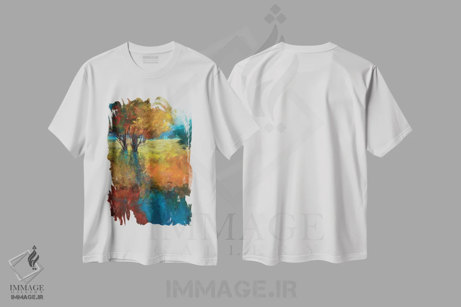 تیشرت سفید طرح دار – تیشرت طبیعت ,آواز پاییزی II اثر مایکل تین هارا immage.ir