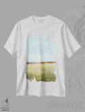 تیشرت سفید طرح دار – تیشرت مینیمال ,چشم انداز بی پایان I اثر مایکل تین هارا immage.ir
