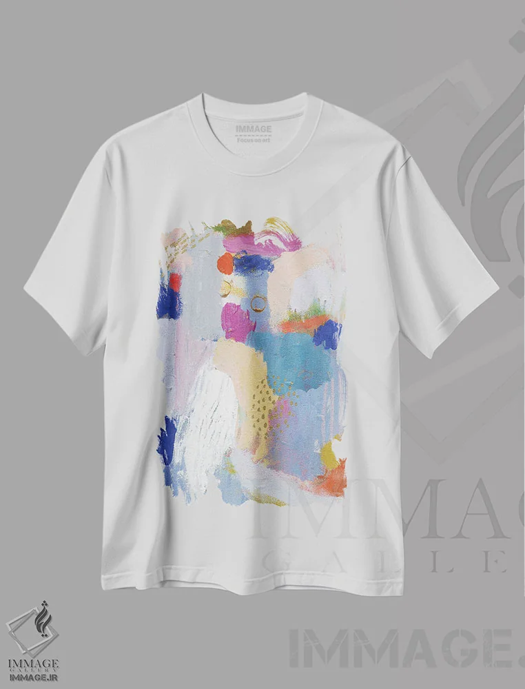 تیشرت سفید طرح دار – تیشرت گرافیکی ,آبی Major Elle اثر مَتی رز immage.ir