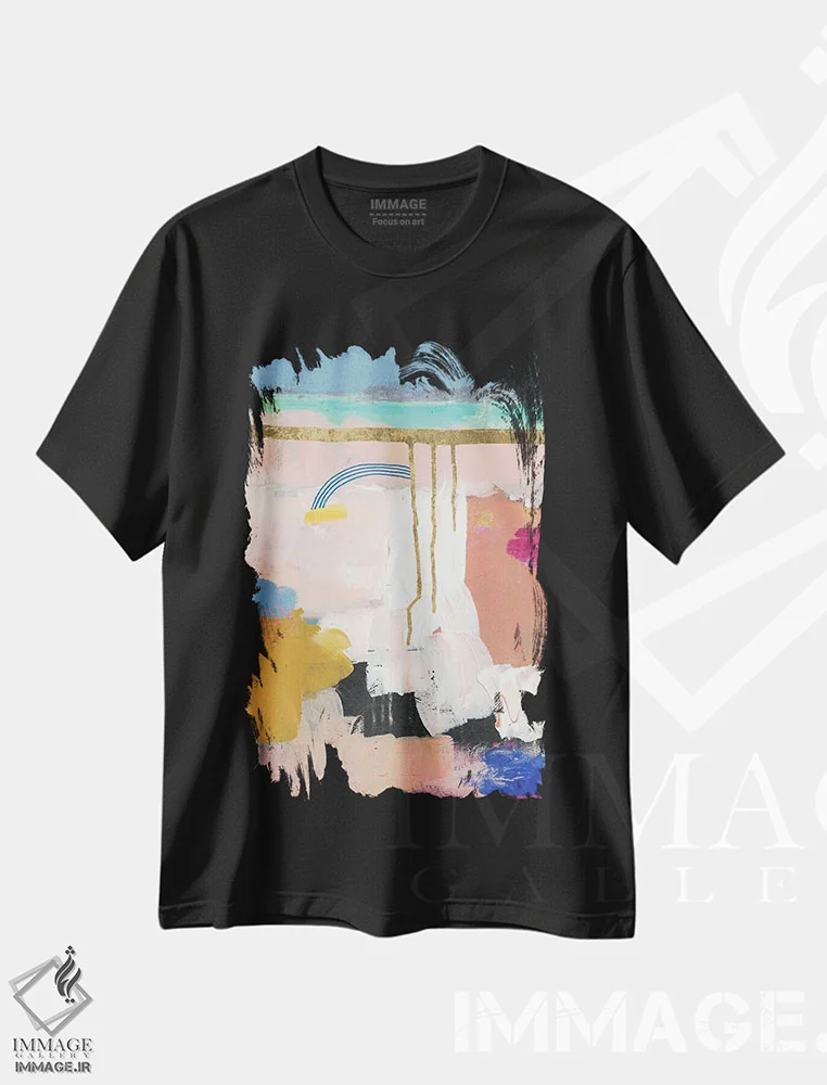 تیشرت مشکی طرح دار – تیشرت هنری ,سربلند اثر مَتی رز immage.ir