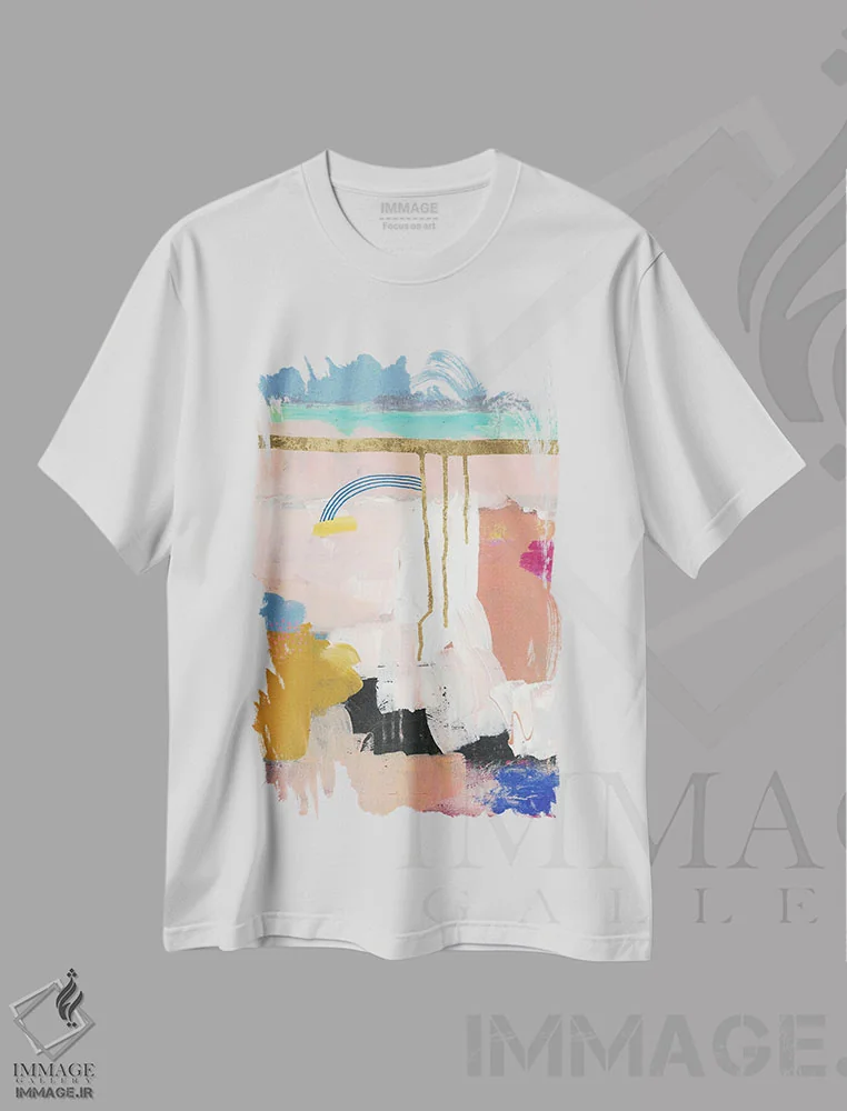 تیشرت سفید طرح دار – تیشرت هنری ,سربلند اثر مَتی رز فروشگاه ایماژ