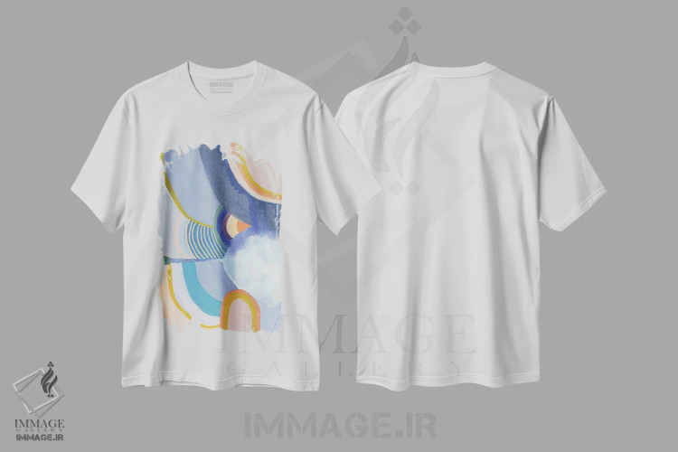 تیشرت سفید طرح دار – تیشرت هنری کلاسیک ,آرت دکو اثر مَتی رز فروشگاه ایماژ