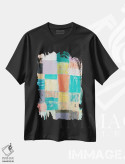 تیشرت مشکی طرح دار – تیشرت هنری هندسی ,کاشی های لیسبون اثر مَتی رز فروشگاه ایماژ