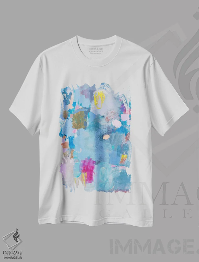 تیشرت سفید طرح دار – تیشرت گل ,هورتانسیاهای مین اثر مَتی رز immage.ir