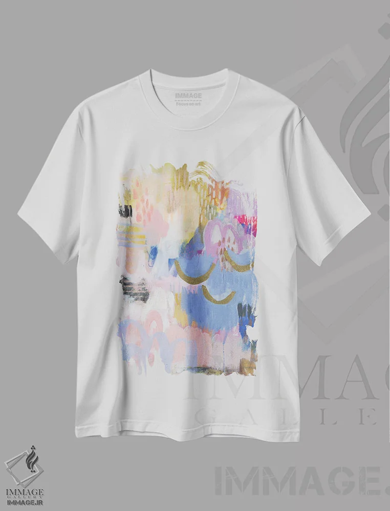 تیشرت سفید طرح دار – تیشرت هنری ,شیفتهٔ تو اثر مَتی رز immage.ir