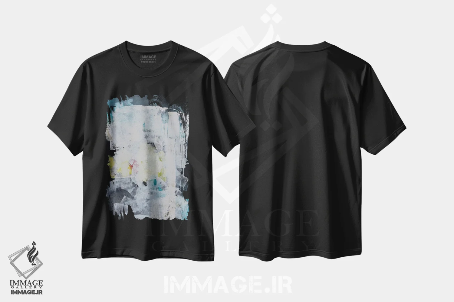 تیشرت مشکی طرح دار – تیشرت مینیمال ,مرز آبی اثر میشل تراگاکیس فروشگاه ایماژ