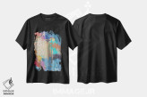 تیشرت مشکی طرح دار – تیشرت انتزاعی ,در حال پدیدار شدن اثر مَتی رز immage.ir