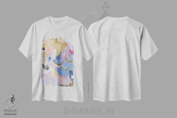 تیشرت سفید طرح دار – تیشرت هنری ,شیفتهٔ تو اثر مَتی رز immage.ir