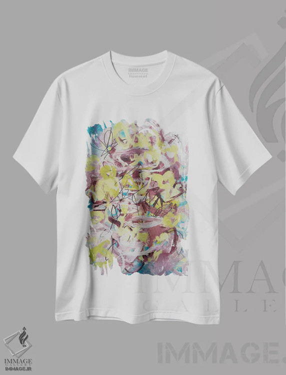 تیشرت سفید طرح دار – تیشرت طبیعت ,بهار برای حالا اثر میشل تراگاکیس فروشگاه ایماژ