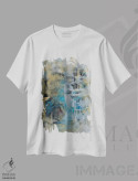 تیشرت سفید طرح دار – تیشرت انتزاعی ,زمانی که گرد و غبار فرو می نشیند اثر میشل تراگاکیس فروشگاه ایماژ