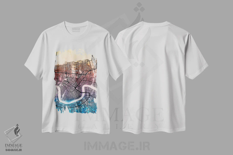 تیشرت سفید طرح دار – تیشرت شهری ,Louisiana, USA,نیواورلئان، لوئیزیانا، ایالات متحده آمریکا اثر مایکل تامپست فروشگاه ایماژ