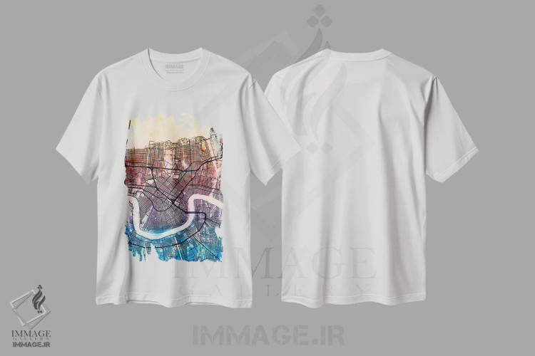 تیشرت سفید طرح دار – تیشرت شهری ,Louisiana, USA,نیواورلئان، لوئیزیانا، ایالات متحده آمریکا اثر مایکل تامپست فروشگاه ایماژ