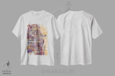تیشرت سفید طرح دار – تیشرت گرافیکی ,نقشه خیابانی شیکاگو اثر مایکل تامپست فروشگاه ایماژ