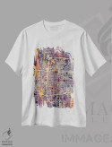 تیشرت سفید طرح دار – تیشرت گرافیکی ,نقشه شهری ممفیس، تنسی اثر مایکل تامپست فروشگاه ایماژ