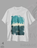 تیشرت سفید طرح دار – تیشرت موسیقی ,منظرهٔ خط افق نشویل، تنسی اثر مایکل تامپست immage.ir