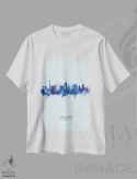 تیشرت سفید طرح دار – تیشرت شهری ,خط افق لاس وگاس نوادا پرتره آبی تیره اثر مایکل تامپست immage.ir
