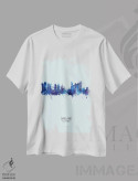 تیشرت سفید طرح دار – تیشرت شهری ,منظرهٔ پرتره اوکلند کالیفرنیا با آبی تیره اثر مایکل تامپست immage.ir