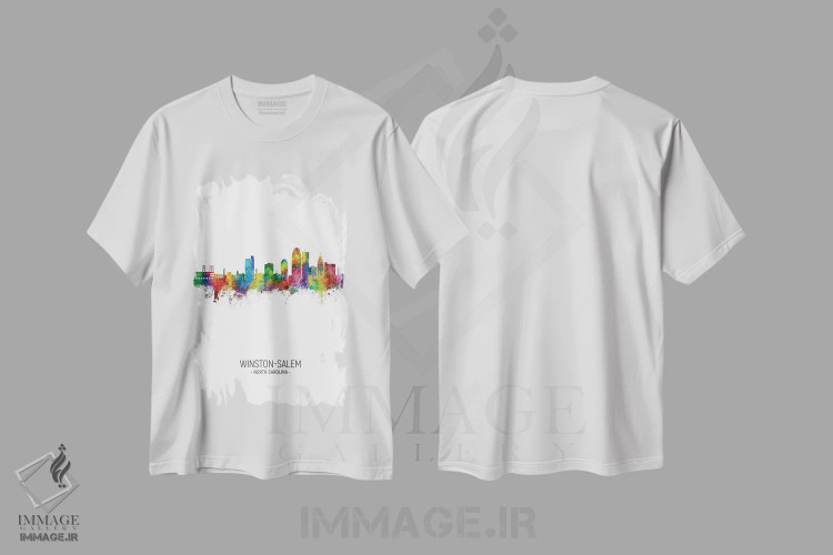 تیشرت سفید طرح دار – تیشرت شهری ,منظرهٔ پرتره وینستون سالم اثر مایکل تامپست immage.ir