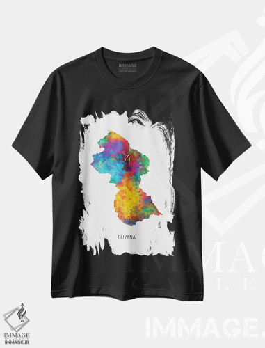 تیشرت مشکی طرح دار – تیشرت گرافیکی ,نقشه گویان اثر مایکل تامپست فروشگاه ایماژ