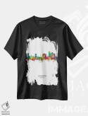 تیشرت مشکی طرح دار – تیشرت شهری ,نمای عمودی افق شهر لکسینگتون کنتاکی اثر مایکل تامپست فروشگاه ایماژ