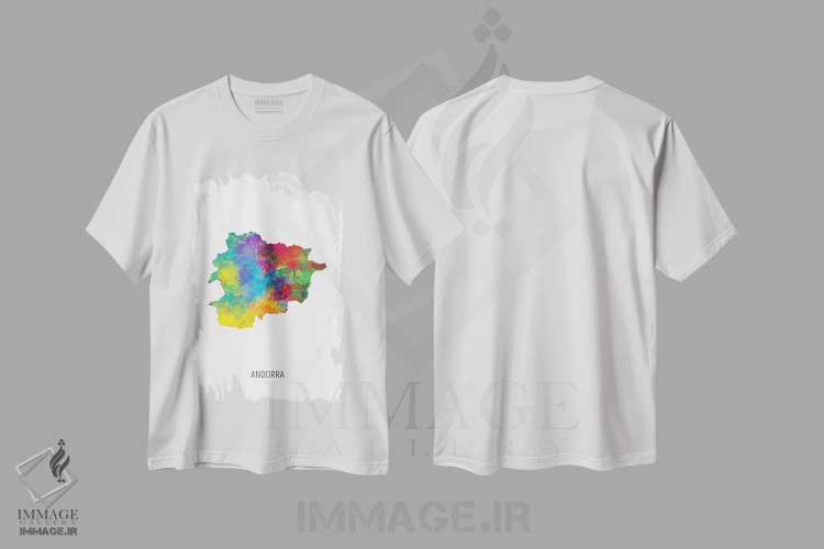 تیشرت سفید طرح دار – تیشرت نقشه ,نقشه آندورا اثر مایکل تامپست immage.ir