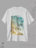 تیشرت سفید طرح دار – تیشرت شهری ,نقشه بالتیمور مریلند اثر مایکل تامپست immage.ir
