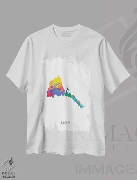 تیشرت سفید طرح دار – تیشرت آفریقا ,نقشه اریتره اثر مایکل تامپست immage.ir