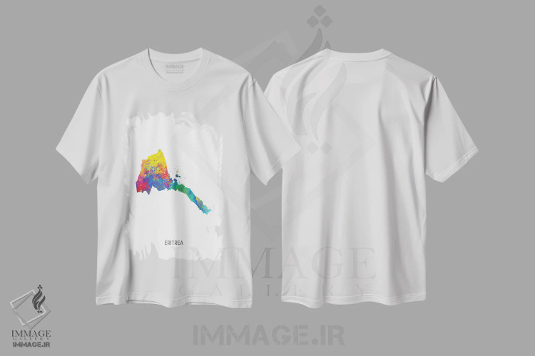 تیشرت سفید طرح دار – تیشرت آفریقا ,نقشه اریتره اثر مایکل تامپست immage.ir