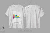تیشرت سفید طرح دار – تیشرت تابستانی ,نقشه جمهوری دومینیکن اثر مایکل تامپست فروشگاه ایماژ