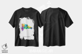 تیشرت مشکی طرح دار – تیشرت تابستانی ,نقشه جمهوری دومینیکن اثر مایکل تامپست immage.ir