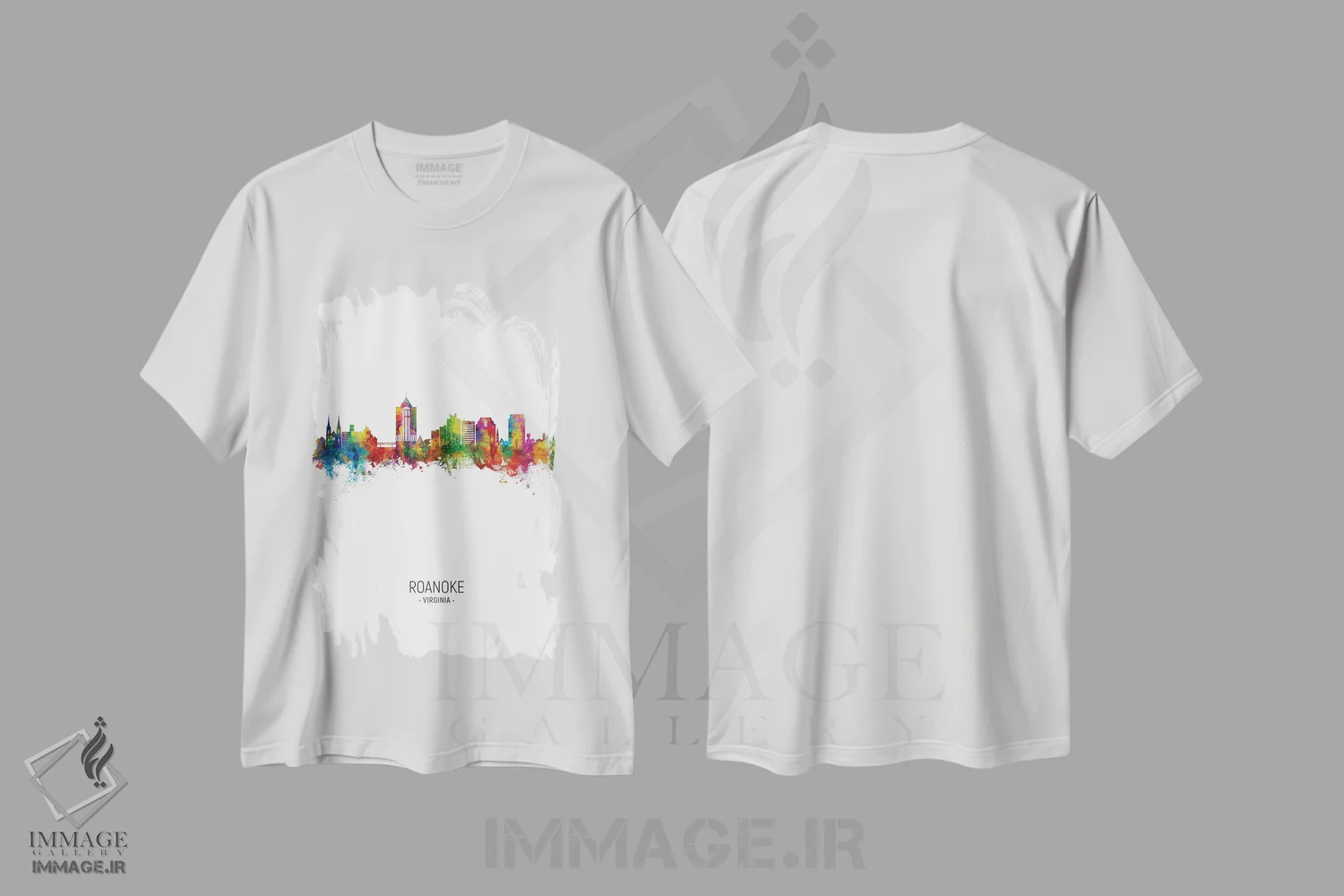 تیشرت سفید طرح دار – تیشرت شهری ,افق رونُک، ویرجینیا اثر مایکل تامپست فروشگاه ایماژ