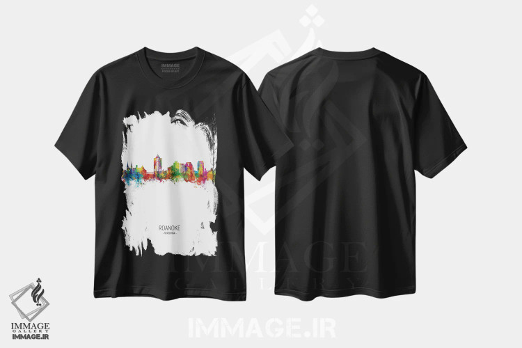 تیشرت مشکی طرح دار – تیشرت شهری ,افق رونُک، ویرجینیا اثر مایکل تامپست immage.ir