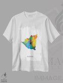 تیشرت سفید طرح دار – تیشرت نقشه ,نقشه نیکاراگوئه اثر مایکل تامپست immage.ir