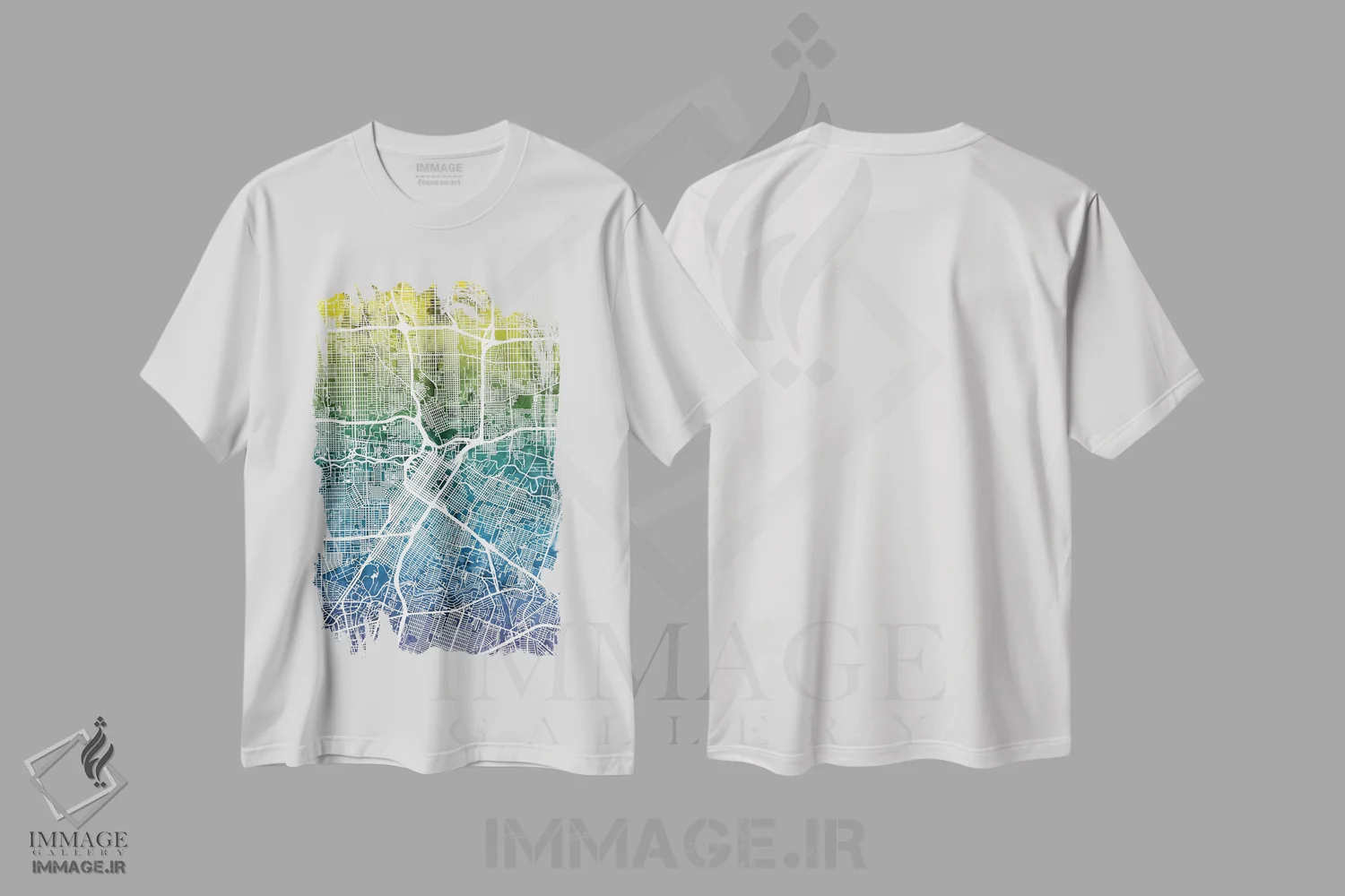 تیشرت سفید طرح دار – تیشرت گرافیکی ,Texas, USA,هیوستون، تگزاس، آمریکا اثر مایکل تامپست فروشگاه ایماژ