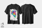 تیشرت مشکی طرح دار – تیشرت هنری ,نقشهٔ نوادا اثر مایکل تامپست فروشگاه ایماژ