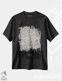تیشرت مشکی طرح دار – تیشرت نقشه ای ,نقشه خط افق لندن اثر مایکل تامپست فروشگاه ایماژ