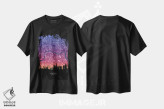 تیشرت مشکی طرح دار – تیشرت گرافیکی رنگی ,نقشه خط افق لندن در غروب آفتاب اثر مایکل تامپست immage.ir