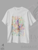 تیشرت سفید طرح دار – تیشرت نقشه شهری ,Georgia, USA,آتلانتا، جورجیا، آمریکا اثر مایکل تامپست immage.ir