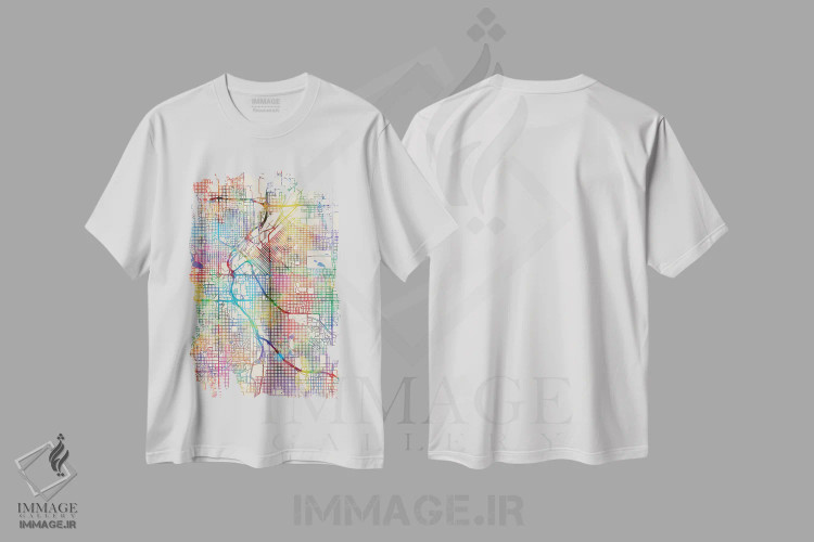 تیشرت سفید طرح دار – تیشرت هنری دنور ,Colorado, USA,دنور، کلرادو، آمریکا اثر مایکل تامپست فروشگاه ایماژ