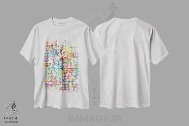 تیشرت سفید طرح دار – تیشرت هنری دنور ,Colorado, USA,دنور، کلرادو، آمریکا اثر مایکل تامپست فروشگاه ایماژ