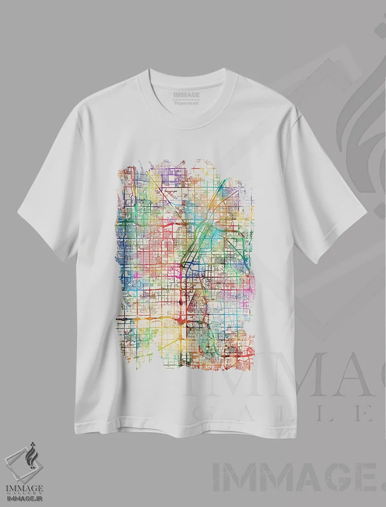 تیشرت سفید طرح دار – تیشرت لاس وگاس ,Nevada, USA,لاس وگاس، نوادا، آمریکا اثر مایکل تامپست فروشگاه ایماژ
