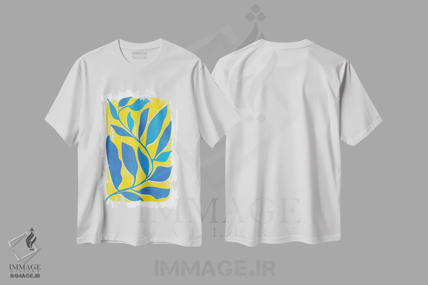 تیشرت سفید طرح دار – تیشرت استوایی ,با من برقص اثر مدرن تروپیکال immage.ir