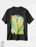 تیشرت مشکی طرح دار – تیشرت برگ ,طبیعت معاصر آفتابی اثر مدرن تروپیکال immage.ir