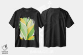 تیشرت مشکی طرح دار – تیشرت برگ ,طبیعت معاصر آفتابی اثر مدرن تروپیکال immage.ir