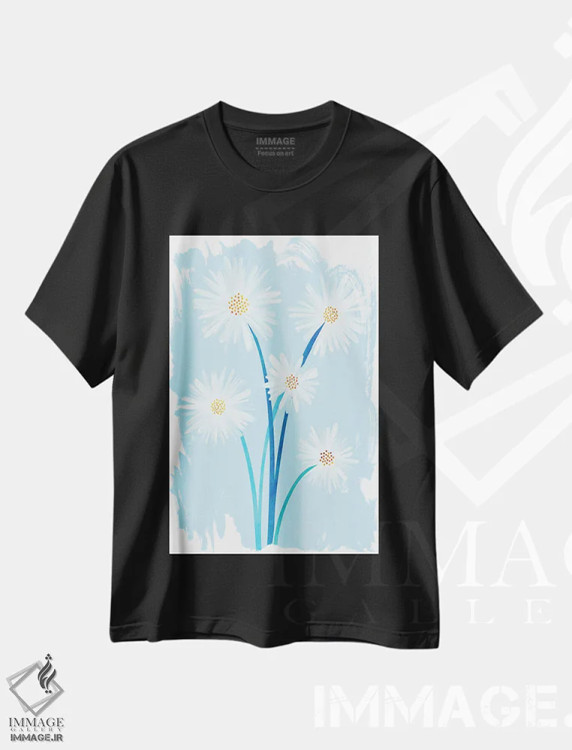 تیشرت مشکی طرح دار – تیشرت رنگی ,جشنواره باغ اثر مدرن تروپیکال فروشگاه ایماژ