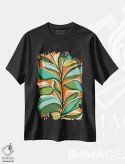 تیشرت مشکی طرح دار – تیشرت گرمسیری ,باغ شکرگزاری اثر مدرن تروپیکال فروشگاه ایماژ
