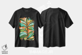 تیشرت مشکی طرح دار – تیشرت گرمسیری ,باغ شکرگزاری اثر مدرن تروپیکال فروشگاه ایماژ