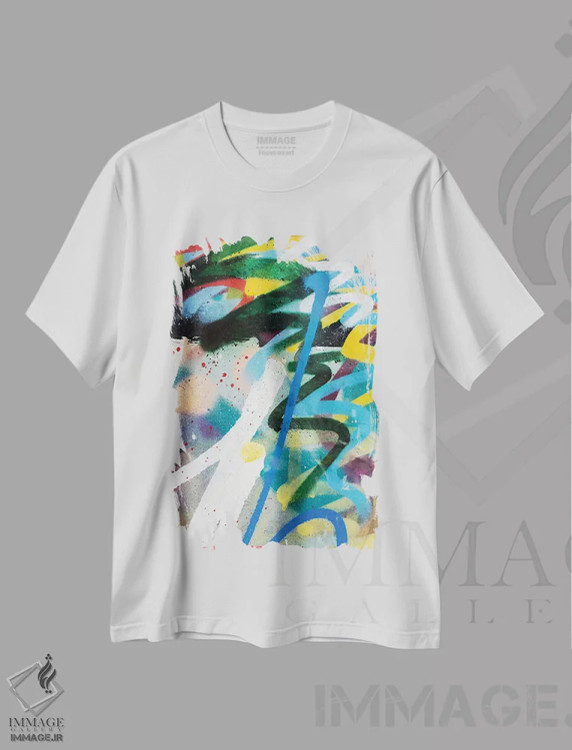 تیشرت سفید طرح دار – تیشرت شهری ,پژواک های شهری اثر مارتین الزنر immage.ir