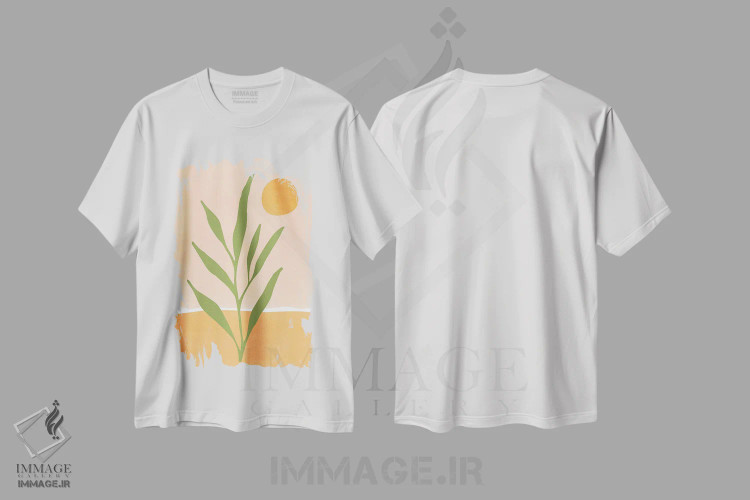 تیشرت سفید طرح دار – تیشرت طبیعت ,طلوع جنوب غربی اثر مدرن تروپیکال immage.ir