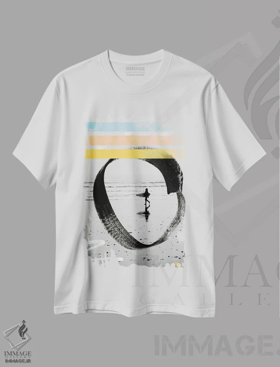 تیشرت سفید طرح دار – تیشرت موج سواری ,در جست وجوی موج اثر مارتین الزنر immage.ir
